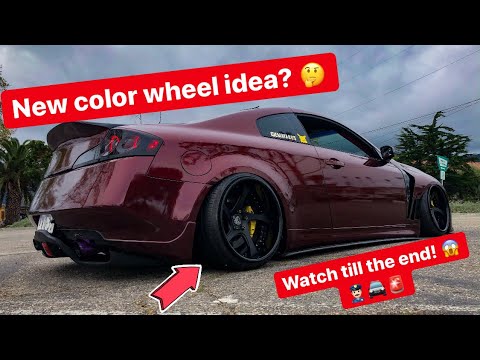 G35 Airlift 3p first drive! Infinitewerk wheels test fit!