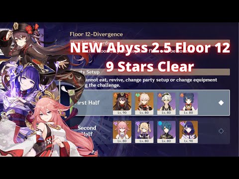 NEW Abyss 2.5 Floor 12 Mono Pyro Hutao & Yae Miko x Raiden Shogun 9 Stars Run