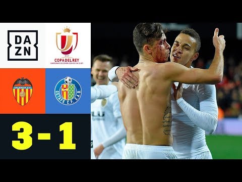 Dreierpack, Rote Karte, Blut: Pokalwahnsinn in Valencia! Valencia - Getafe 3:1 | Copa del Rey | DAZN