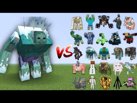 Mutant Frozen Zombie vs All Mutant Mobs in Minecraft Mob Battle