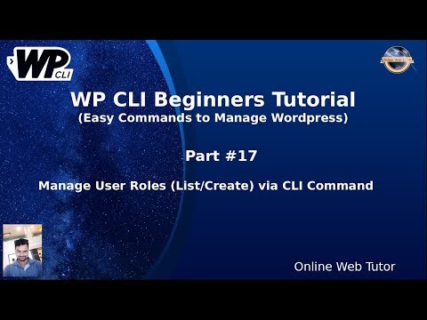 Wordpress WP CLI Tutorials for Beginners 17 Manage User Roles List Create WP CLI Command