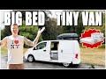 A Queen Size Bed In A Nissan NV200 Stealth Camper Van