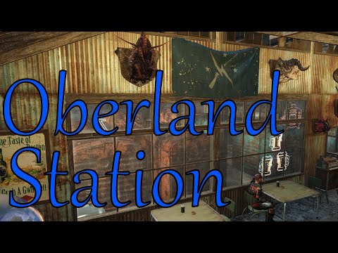 Fallout 4 Settlement tour - Oberland Station, town inside train depot