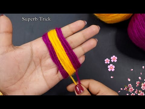 It's so Beautiful  !! Superb Flower Craft Idea With Wool  - DIY Amazing Woolen Flowers