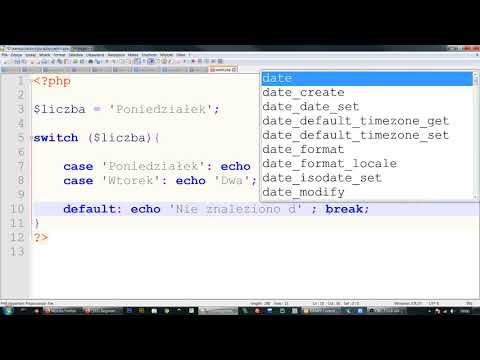 Podstawy PHP - 19. Składnia instrukcji SWITCH - CASE w języku PHP