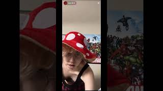 cam streams on tiktok in a tanktop that doesnt fit her
