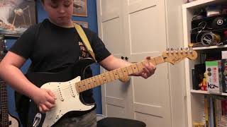 Thomas playing along to &#39;Marwa Blues&#39; by George Harrison