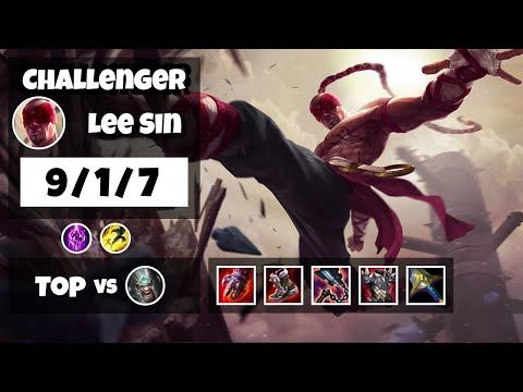 Lee Sin vs Tryndamere Top 11.11 Challenger S11 Gameplay (9/1/7) - EU