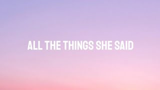 Cover art for all the things she said