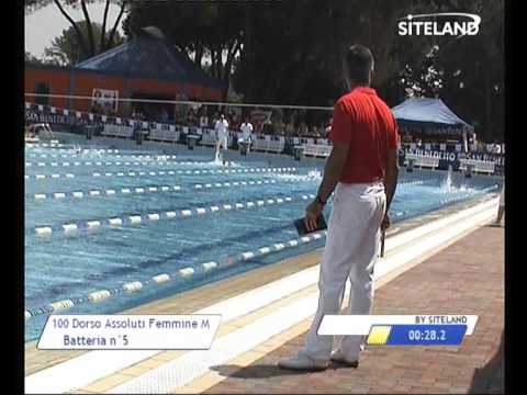 Serie 5 dei 100 Dorso  Assoluti Femmine Master - 11 Memorial Andrea Bettiol