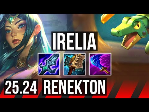 IRELIA vs RENEKTON (TOP) | Good KDA: 12/1/3 | KR Challenger | 25.24