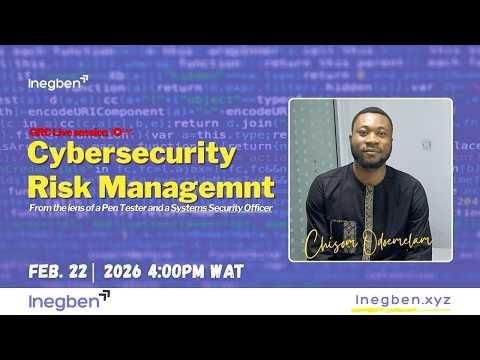 Cybersecurity Risk Managemnt Training for GRC professionals with Chisom Godwin