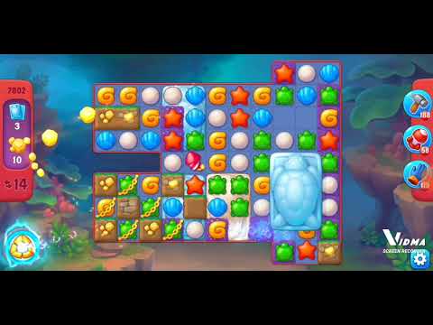 Fishdom. 7802 hard level no boosters and diamonds - 20 moves