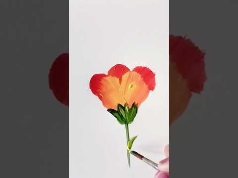 Acrylic Flower || #shorts #trending #Acrylic flower painting for beginners