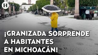 The weather changed in seconds! Intense hailstorm covers Morelia in a matter of minutes