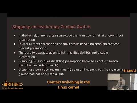 Context Switching in the Linux Kernel - Sharad