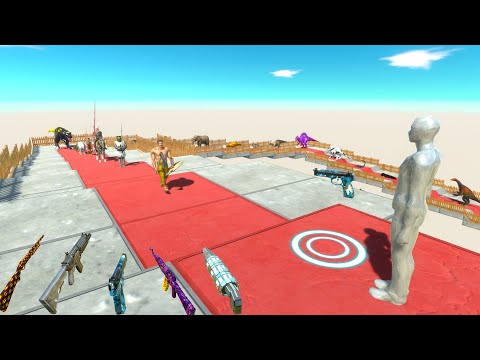 FPS PERSPECTIVE with all WEAPONS in DEATH RUN - Animal Revolt Battle Simulator