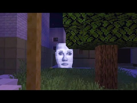 Cursed Face Chases Man, BUT It's Minecraft
