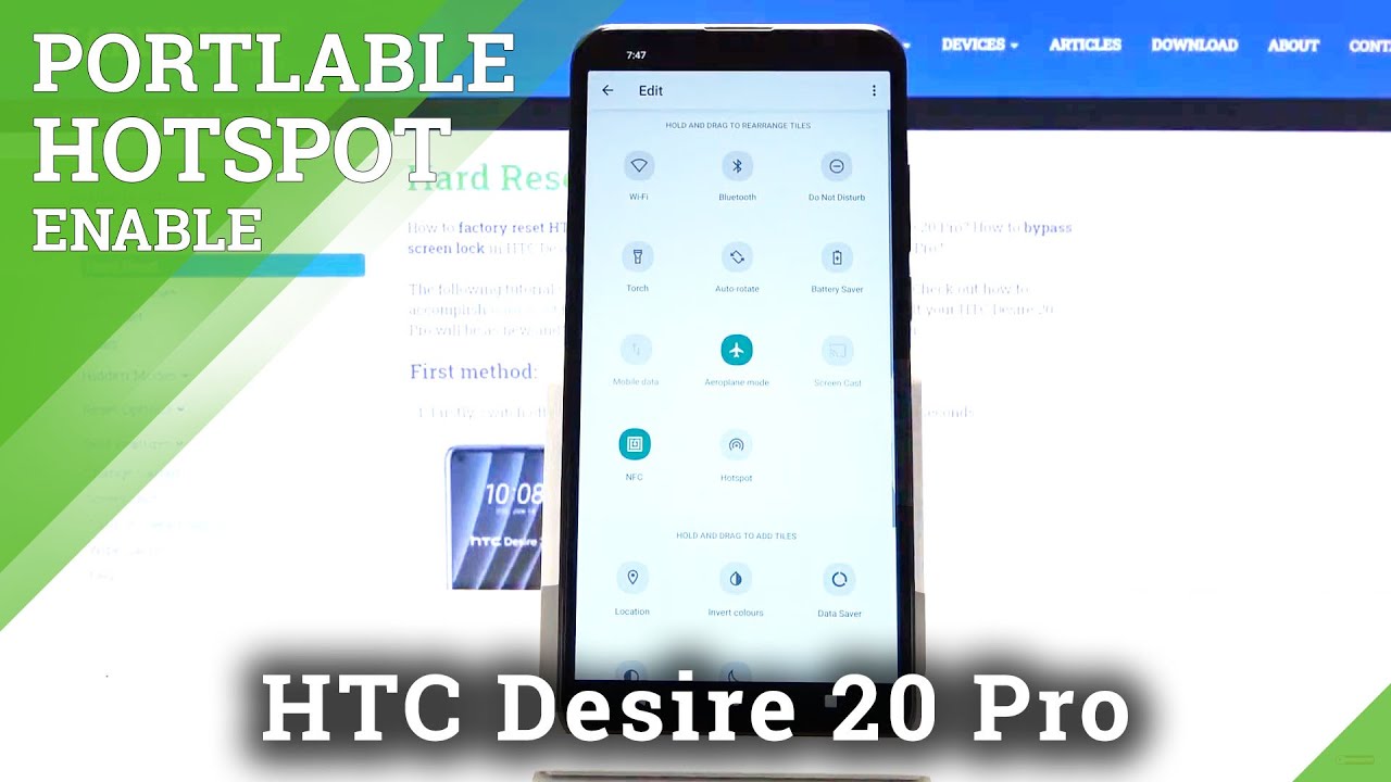 How to Enable Portable Hotspot on HTC Desire 20 Pro – Use Hotspot