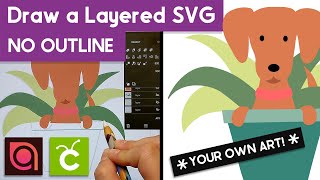 How to draw a layered image for Cricut