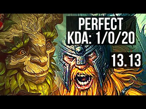 IVERN vs OLAF (JNG) | 1/0/20, Rank 4 Ivern, 3.6M mastery, 900+ games | NA Challenger | 13.13