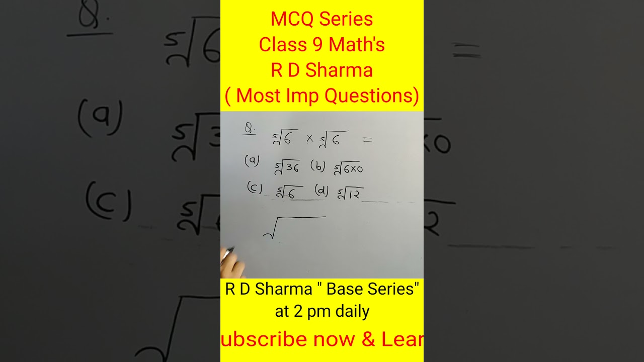 #22 R D Sharma Class 9th Maths Chapter 1 MCQ with Solution Term 1 Exam Number System #shorts #class9
