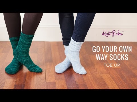 Go Your Own Way Socks Toe Up - Part 3 - Gusset