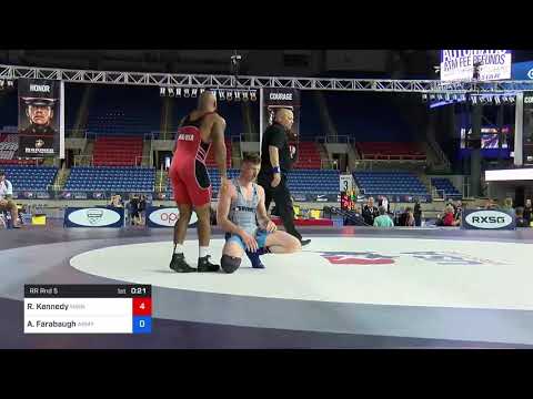 77 Kg Rr Rnd 5 - Rashad Kennedy, Minnesota Vs Austin Farabaugh, Army (WCAP) 71c6