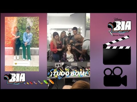 Un dia de Grabaciones de Bia con Micaela Díaz y elenco via instagram Stories Disney Channel