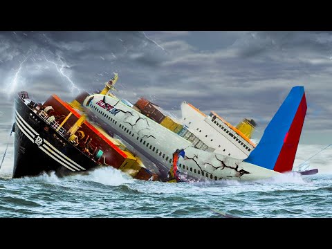 Airplane Crashes Into Big Ship After Engine Exploded - Emergency Landings ! Besiege plane crash