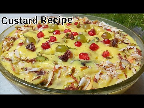 Easy Desserts || Fruit Custard Recipe || How To Make Fruit Custard || Fruit Salad With Custard Sauce