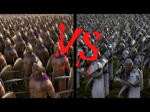 50,000 SPARTANS VS 50,000 HEAVY KNIGHTS - BATTLE SIMULATOR