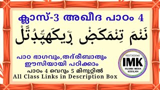 ക്ലാസ് 3 അഖീദ പാഠം 4 Class 3 AQEEDA Lesson 4 islamic media kerala14 imk imk14 online madrasa class 3