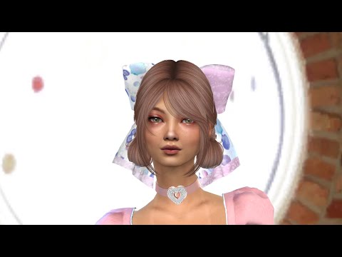 sims game alpha cc style download dyed-hair female Hanna Boros by Bonita100 Cas Video Preview