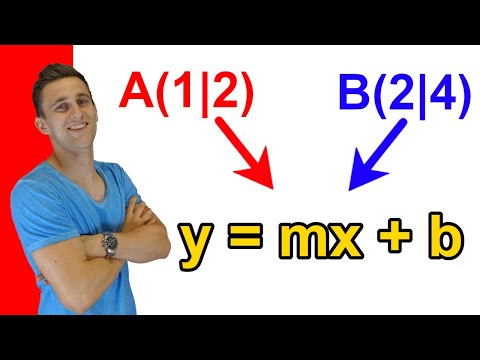 Lineare Funktion bestimmen mit zwei Punkten, Funktionsgleichung aufstellen + Aufgabe mit Lösung