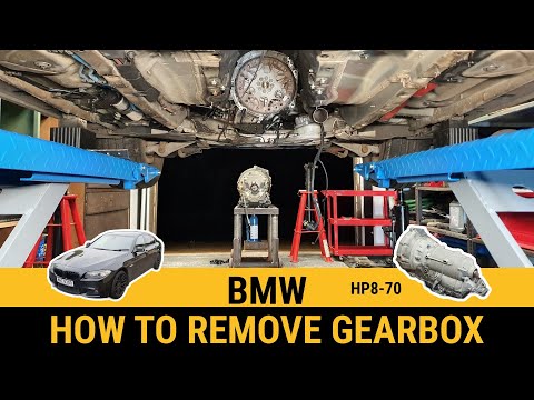 How to remove BMW automatic transmission 8HP-70 gearbox removal F10 F11 N57 530d 520d 730d 330d N47