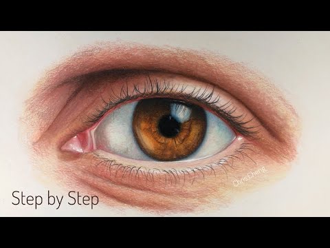 how to draw realistic eye step by step tutorial by chris cheng