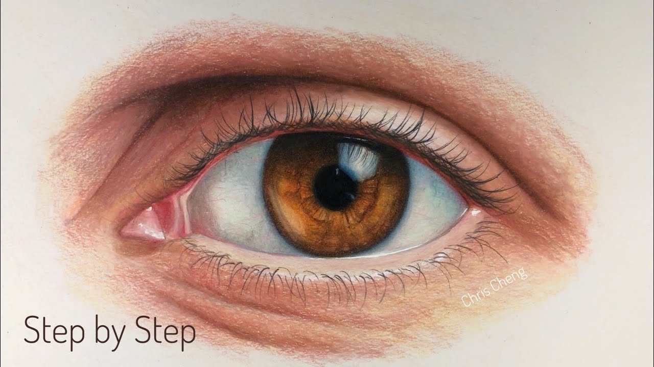 how to draw realistic eye step by step tutorial by chris cheng