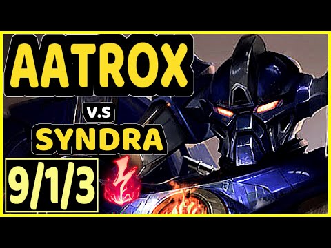 BACA (AATROX) vs SYNDRA - 9/1/3 KDA MID GAMEPLAY - EUW Ranked GRANDMASTER