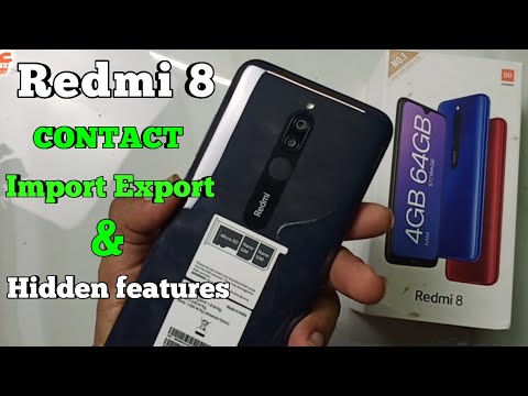 Redmi 8 Top Hidden Features & Contact Import Export|| Hindi ||
