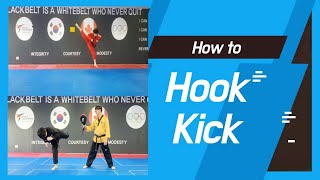 Edmonton Taegeuk Taekwondo Canada How to Hook kick !! (Front hook kick) Taekwondo Kick