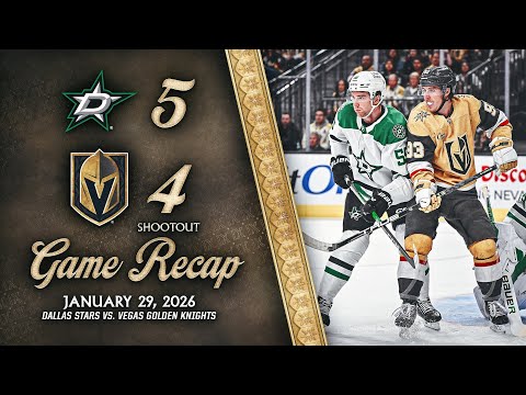 HIGHLIGHTS | Dallas Stars 5, Vegas Golden Knights 4, SO | Jan. 29, 2026