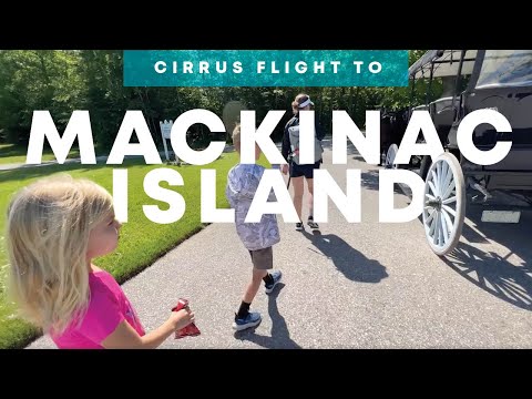 Flying to Mackinac Island, Michigan and a Tour of the Island (KRNH-KMCD) with ATC Audio