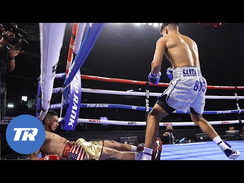 Karlos Balderas Almost Sends Fidel Cervantes Thru the Ropes, KO in Rd. 2 | FIGHT HIGHIGHTS