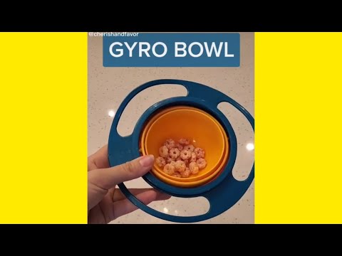 Non toxic kids anti spill bowl/plastic gyro baby bowl/360 de...