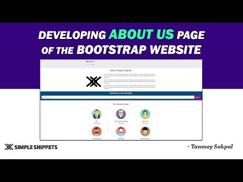 Developing About Us Page of the Bootstrap Website | Tutorial 13