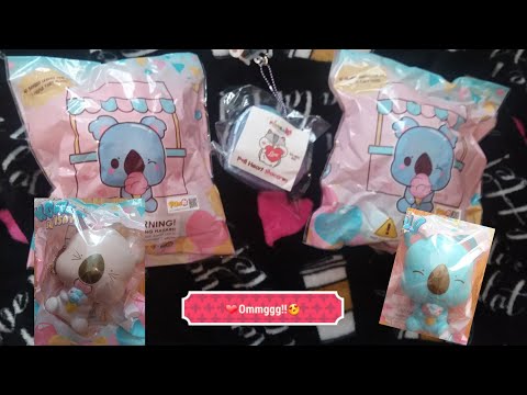 New COTTON CANDY KOALAS!!😍😍😍 Popular boxes hk Squishy Package!! Video