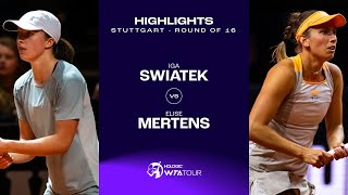 Теннис Iga Swiatek vs. Elise Mertens | 2024 Stuttgart Round of 16 | WTA Match Highlights