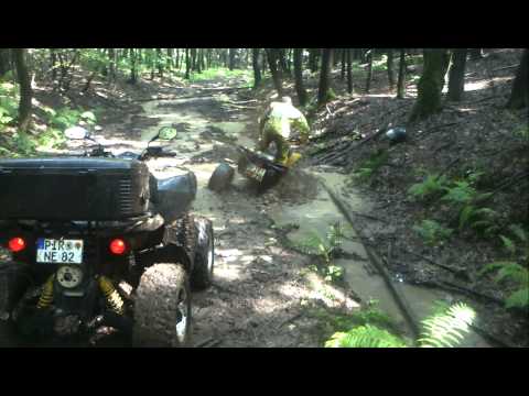 Quad, Männer allein im Wald