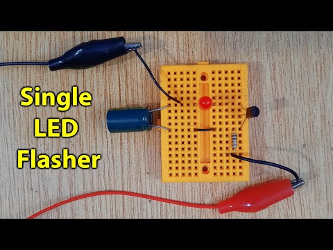 Easy LED Blinker Circuit Project  Transistor + Capacitor Circuit